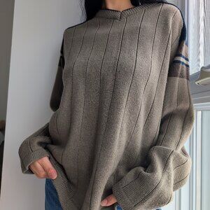 90s Earth Tone Ribbed Knit Sweater